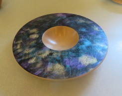 Coloured rim dish by Chris Witrhall